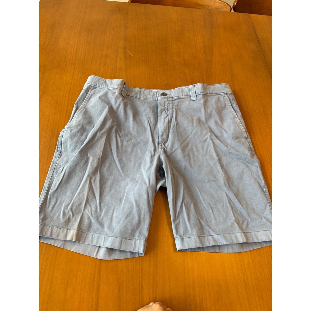 NWT ROWM Mens 40 Blue Flat Front 92% Cotton Blend Casual‎ Shorts